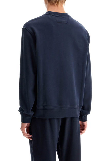 Cotton Crewneck Sweatshirt  - Blue