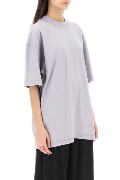 Oversized Organic Cotton T-shirt  - Viola