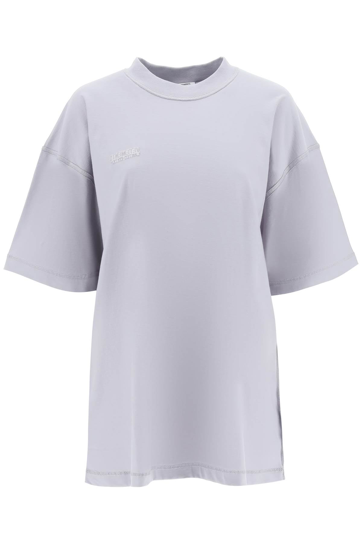 Oversized Organic Cotton T-shirt  - Viola