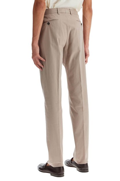 Cotton Stretch Pants For Men  - Beige