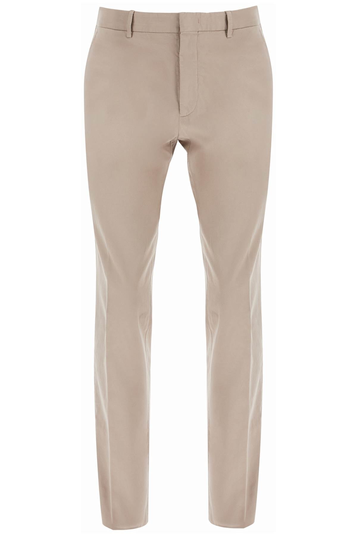 Cotton Stretch Pants For Men  - Beige