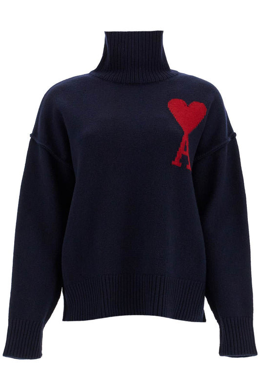 Ami De Coeur Wool Turtleneck Sweater  - Blue