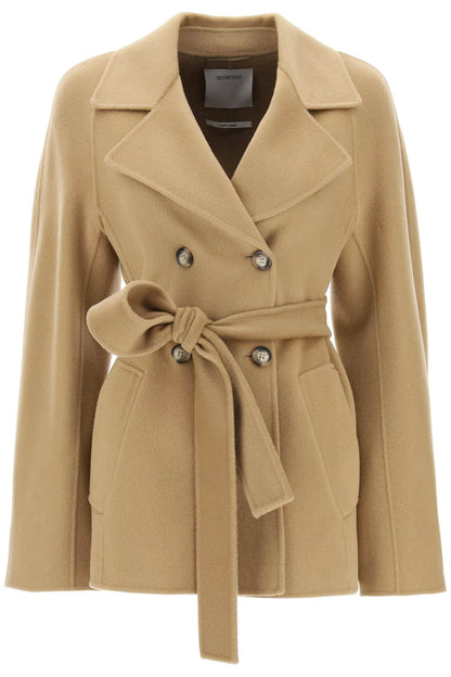 Umano Double-breasted Peacoat  - Beige