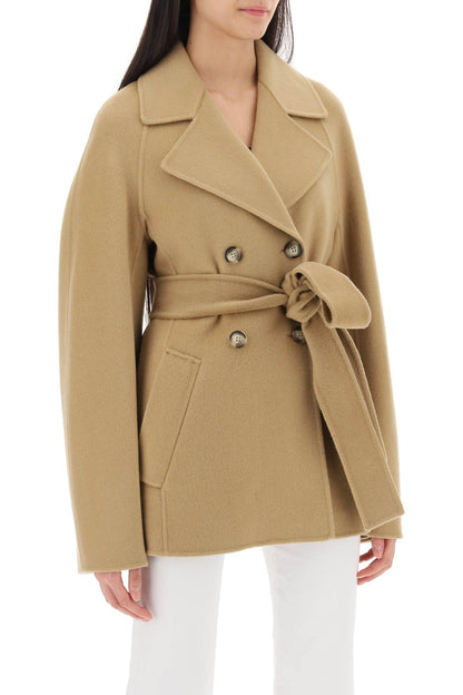 Umano Double-breasted Peacoat  - Beige