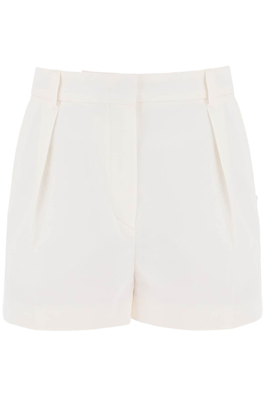 Cotton Gabardine Shorts For  - White