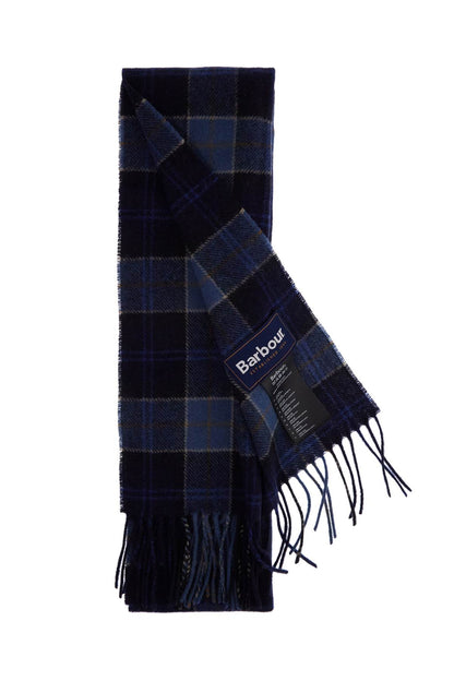 Wool Tartan Scarf For  - Blue