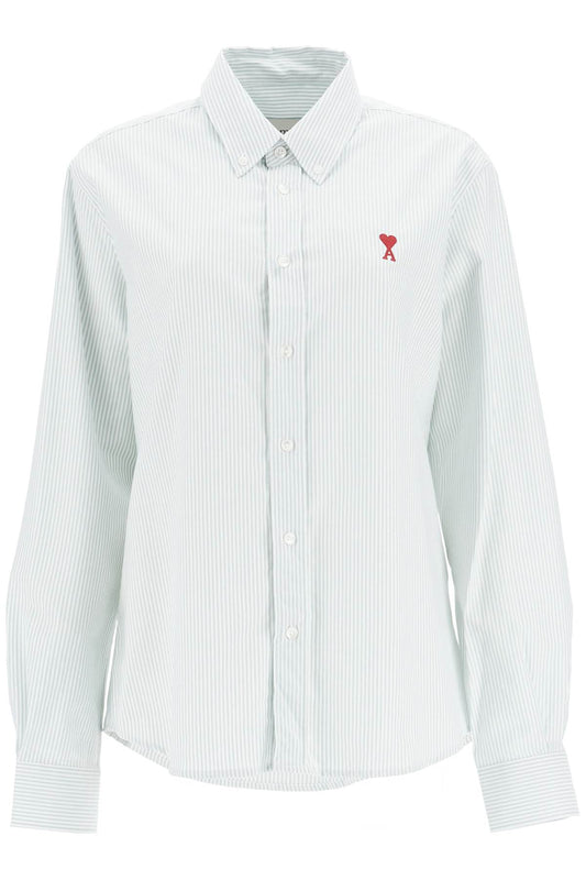 'ami De Coeur Striped Oxford  - Bianco