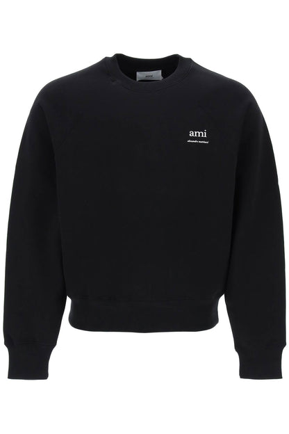 Organic Cotton Crewneck Sweatshirt  - Black