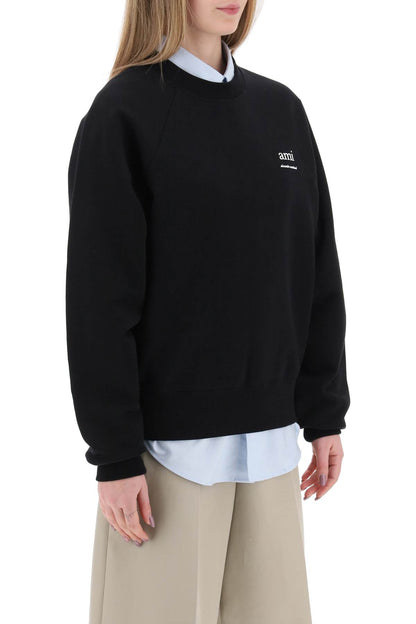 Organic Cotton Crewneck Sweatshirt  - Black