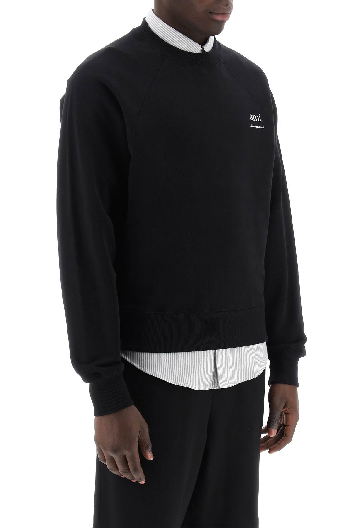 Organic Cotton Crewneck Sweatshirt  - Black