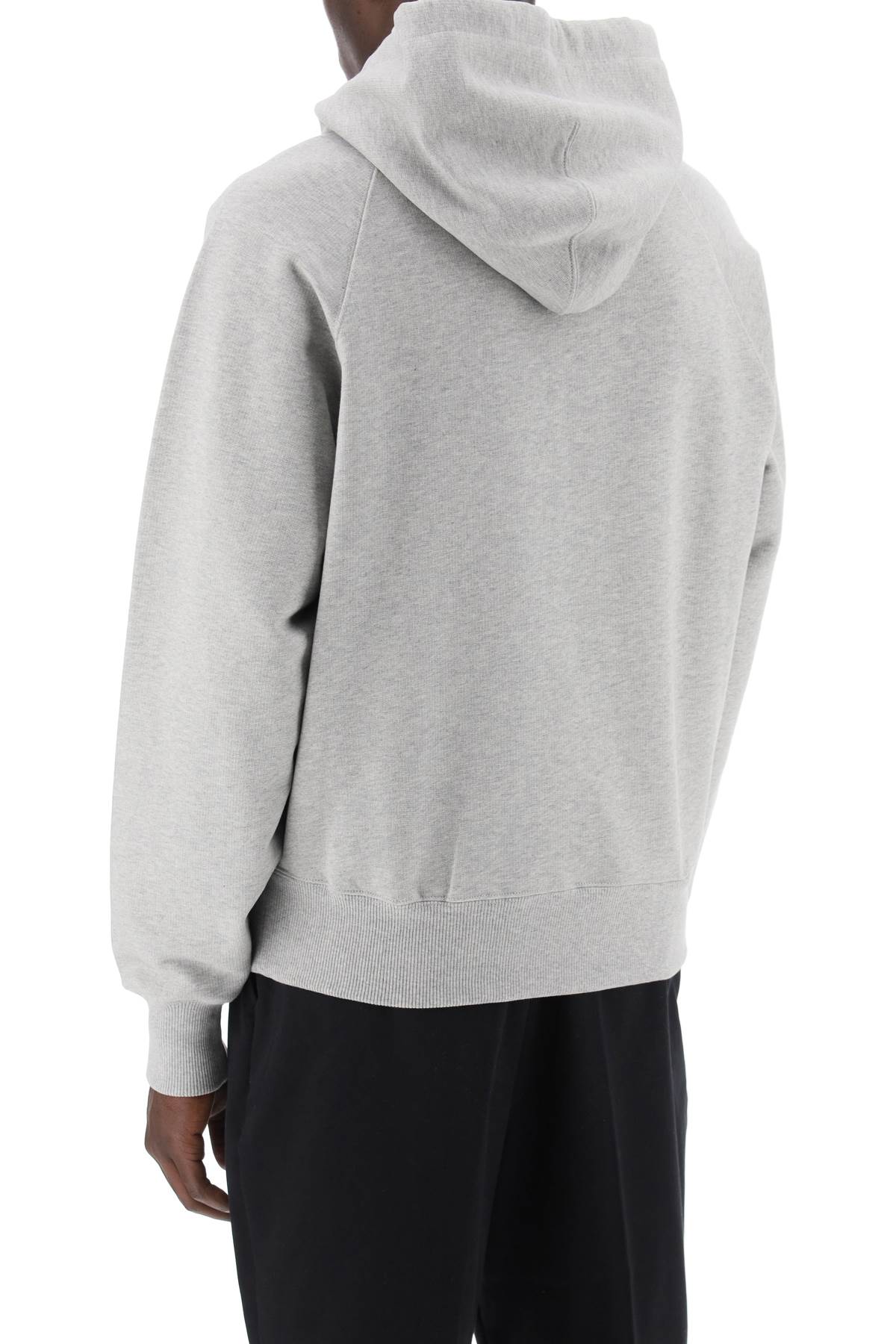 Organic Cotton Hoodie With Hood  - Grey