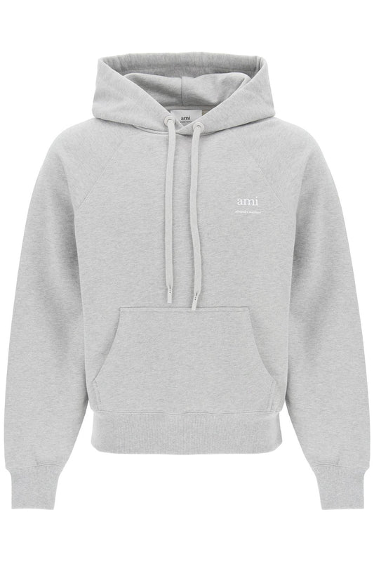 Organic Cotton Hoodie With Hood  - Grey