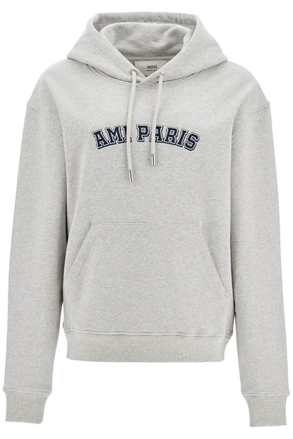 Hooded Varsity Sweat  - Grey