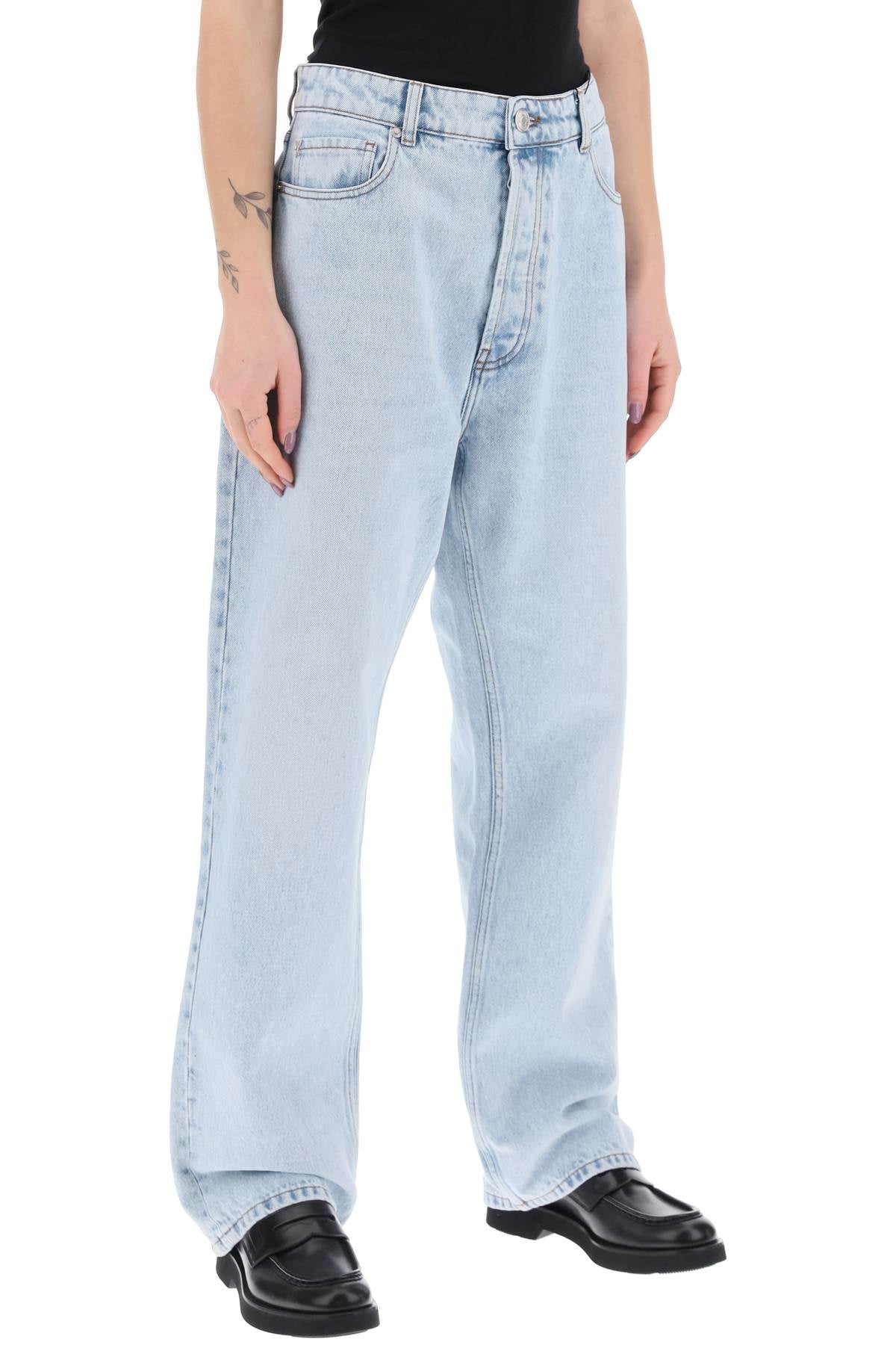 Loose Fit Denim Jeans In Classic  - Blue