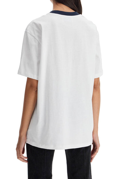 T-shirt With Logo Print  - White