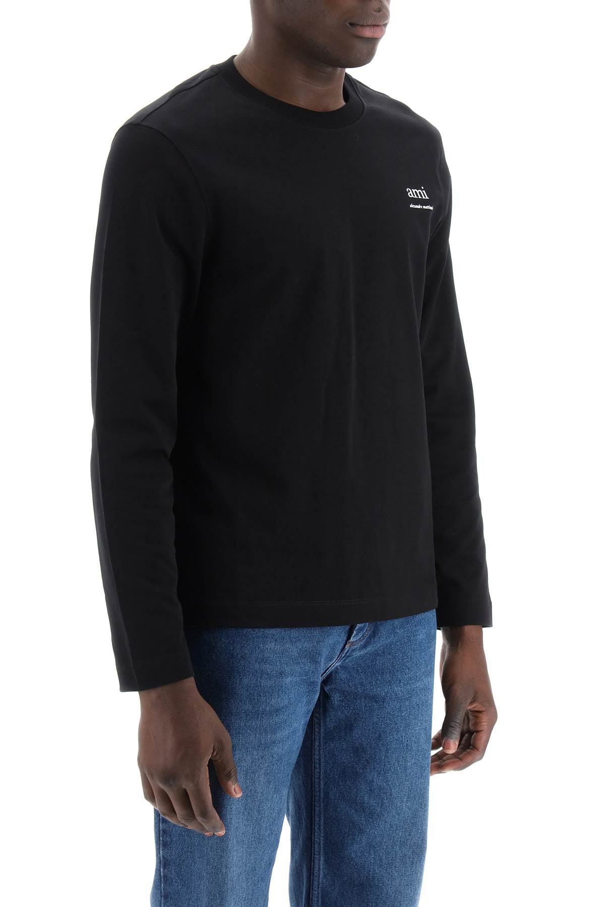 Long-sleeved Cotton T-shirt For  - Black