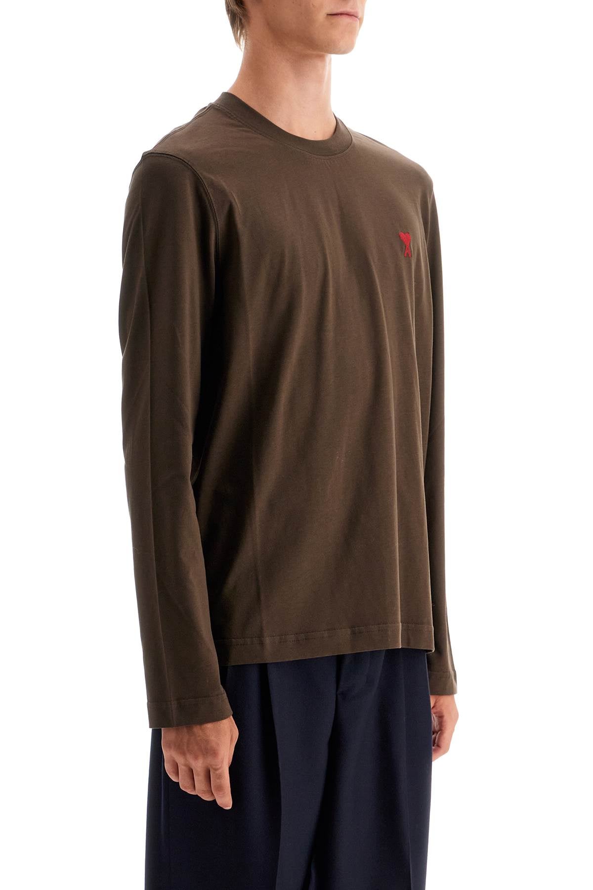 Long-sleeved T-shirt  - Brown