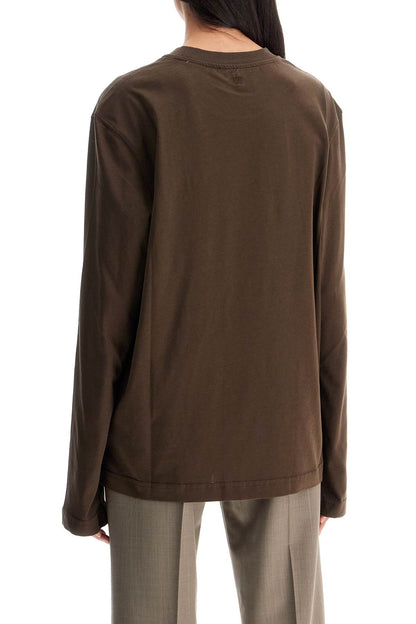 Long-sleeved T-shirt  - Brown