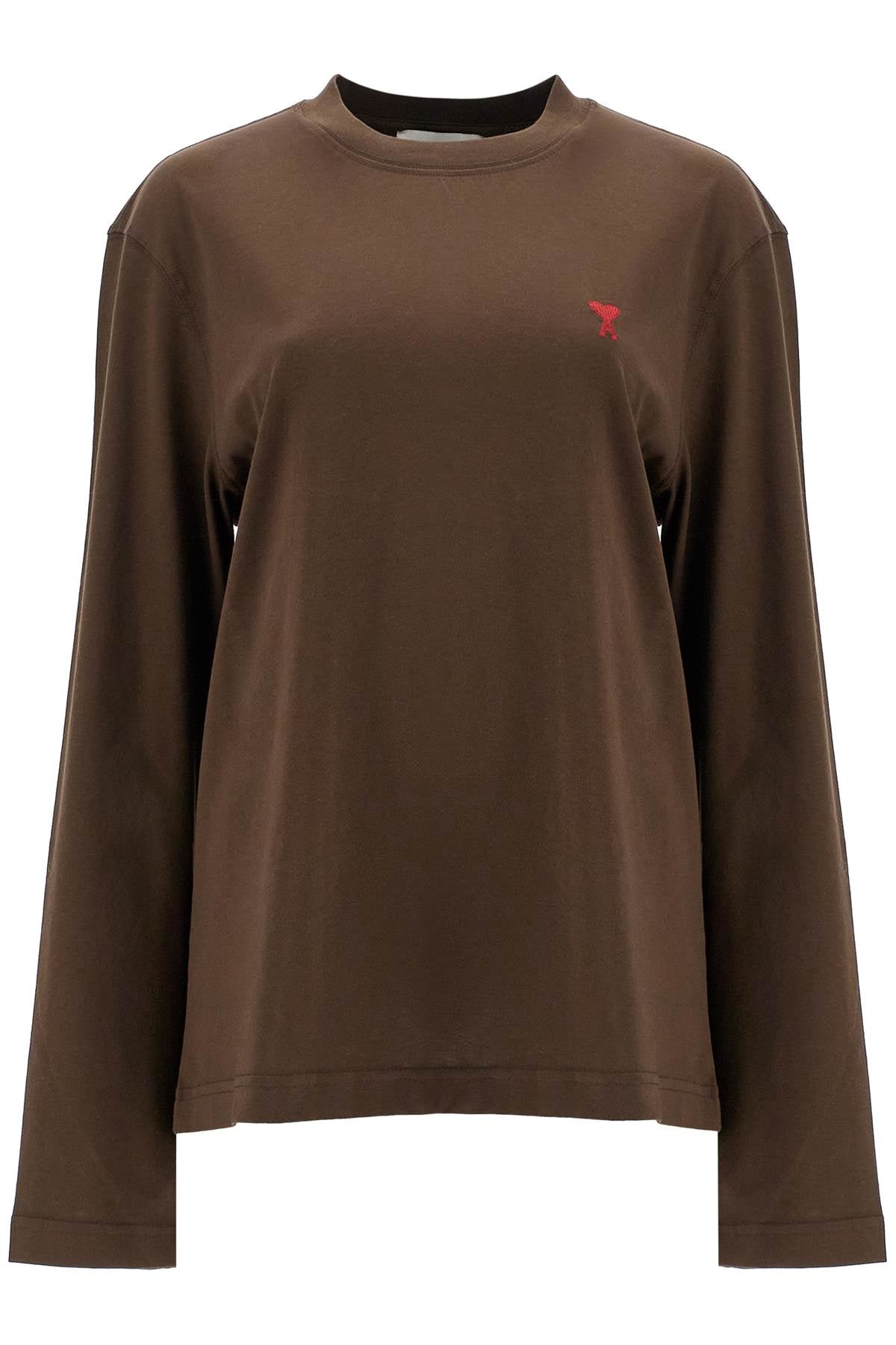 Long-sleeved T-shirt  - Brown