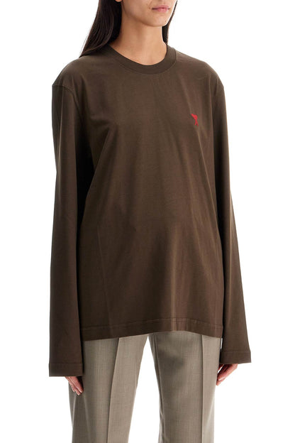 Long-sleeved T-shirt  - Brown