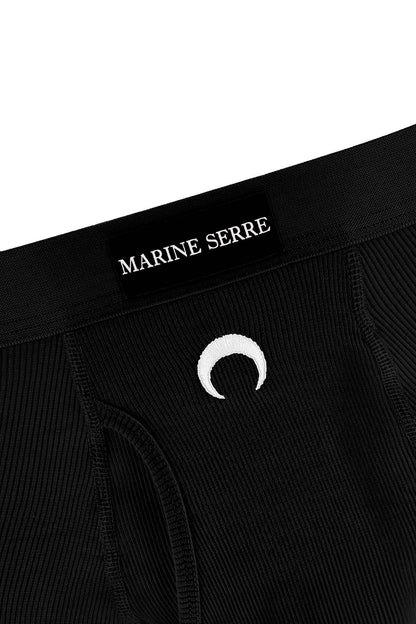 Embroidered Logo Boxer Shorts  - Black