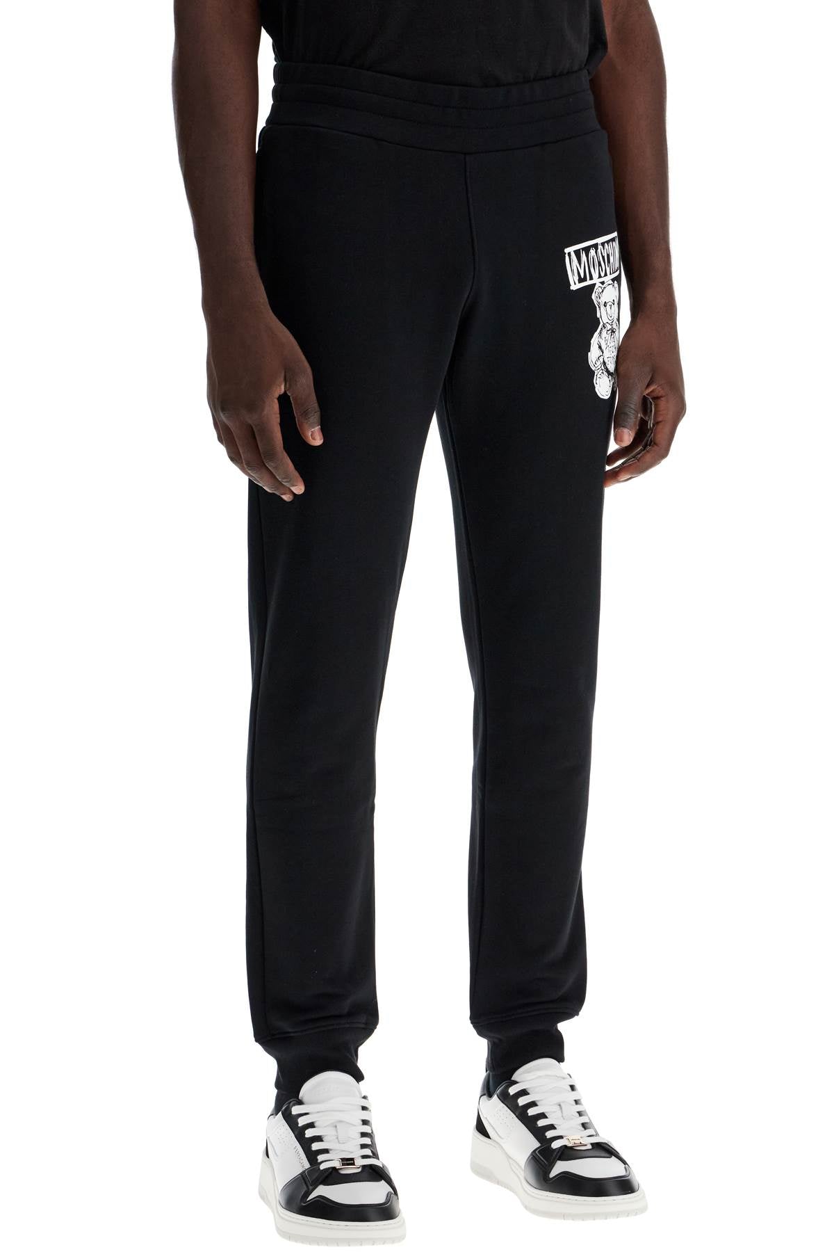 Jogger Pants With A Cute  - Black