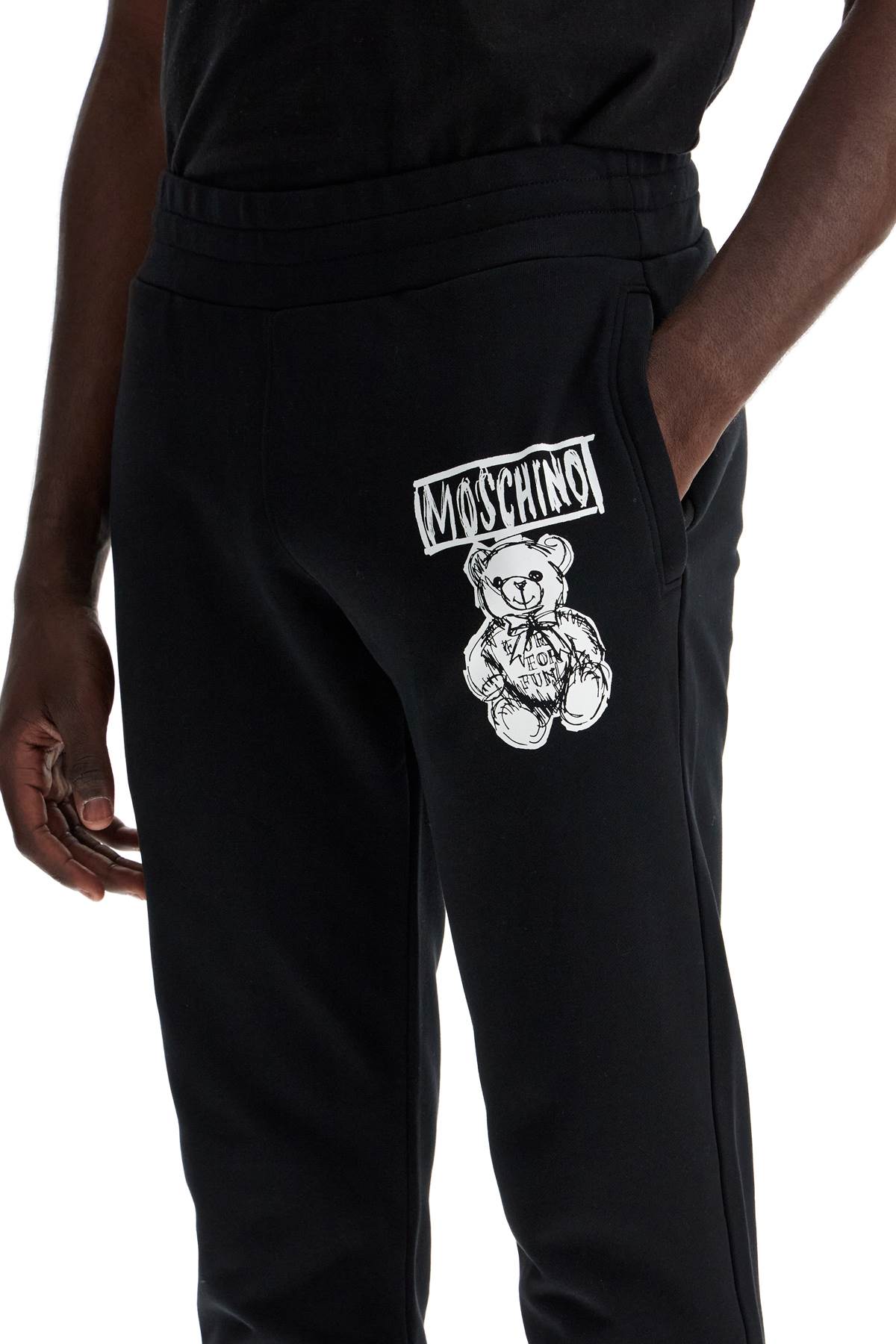 Jogger Pants With A Cute  - Black