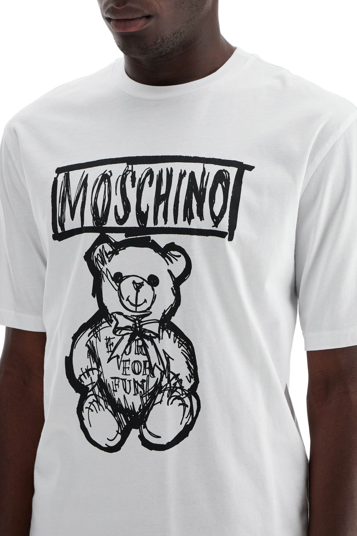 'teddy Bear Print T  - White