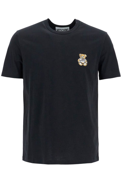 Teddy Bear Patch T-shirt With  - Black