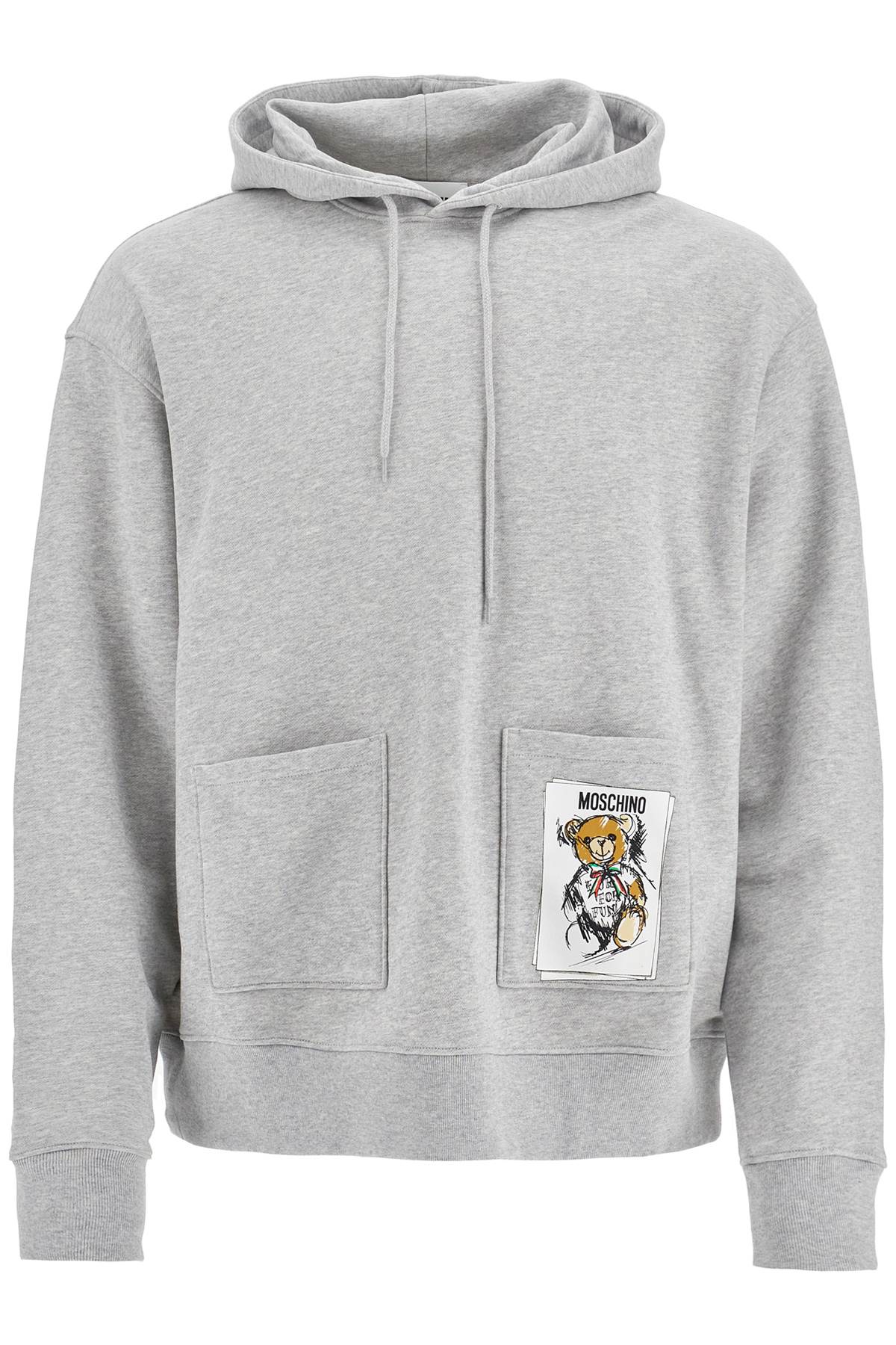 Hooded Teddy Bear Sweatshirt  - Grey