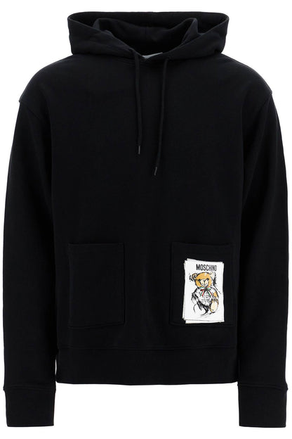 Hooded Teddy Bear Sweatshirt  - Black