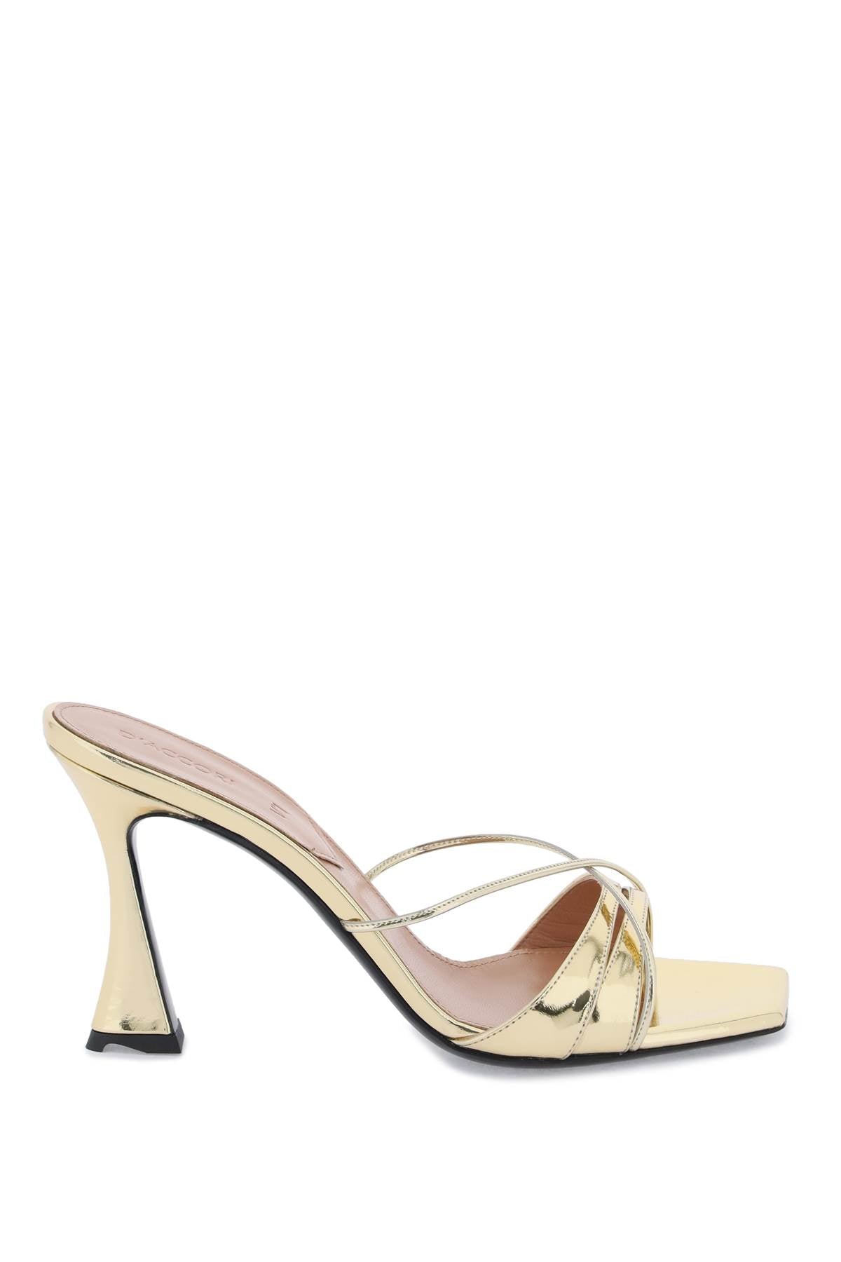 Metallic Leather Lust Mules  - Gold