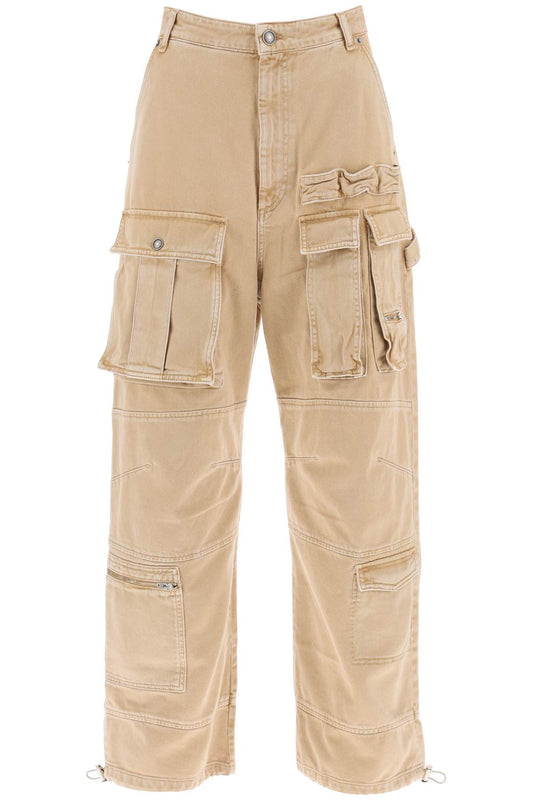 'vanda' Cargo Pants In Denim  - Beige