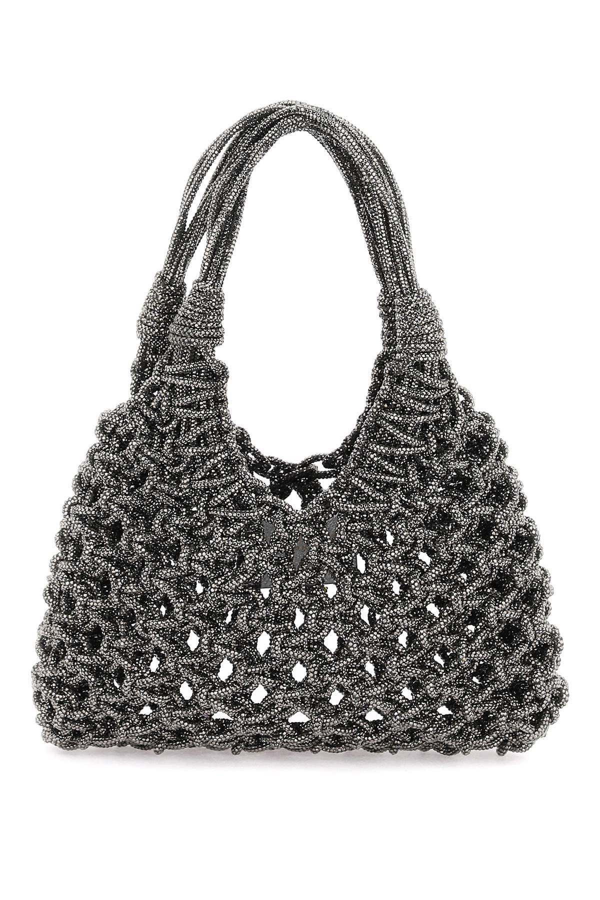 Leather Handbag  Vann  - Grey