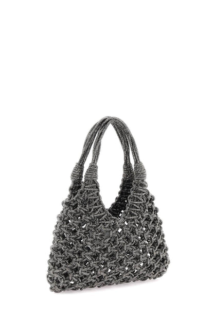 Leather Handbag  Vann  - Grey