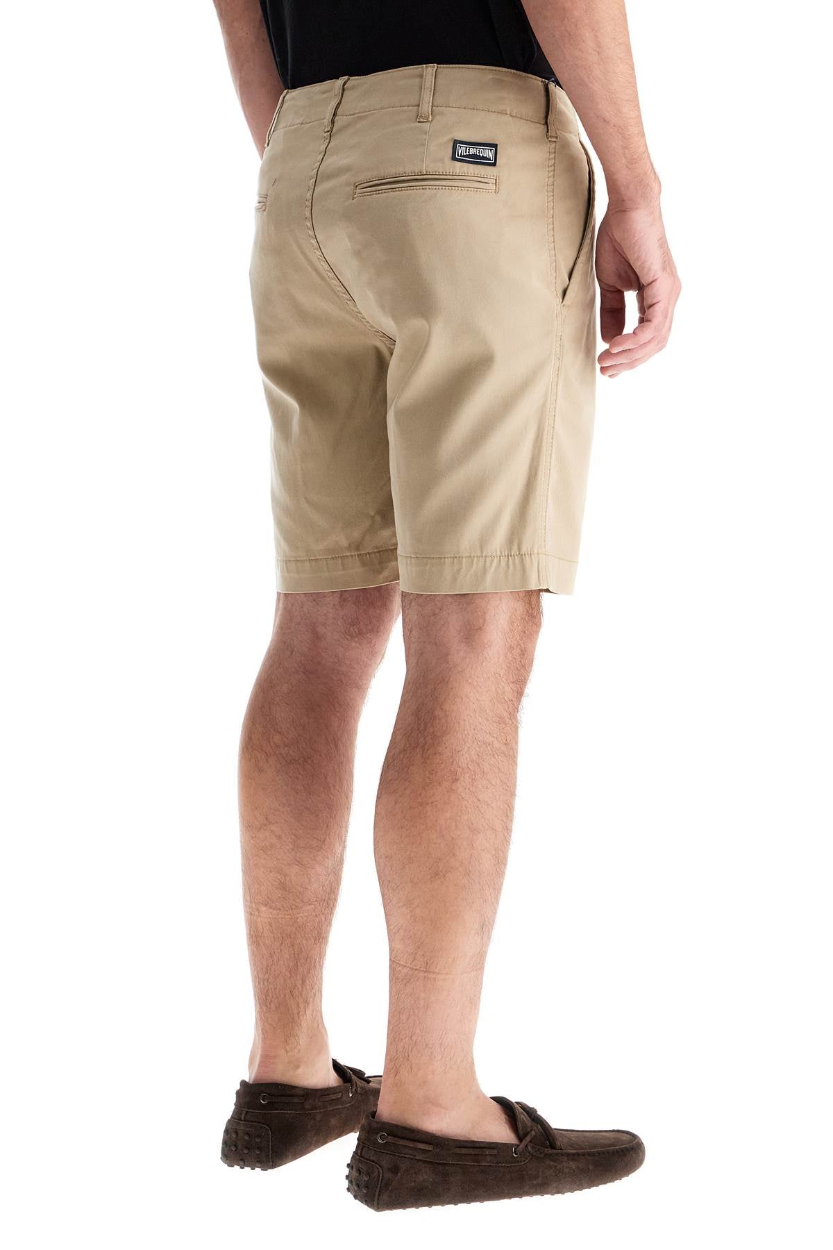 Ponche Shorts In Tencel Gabardine  - Beige