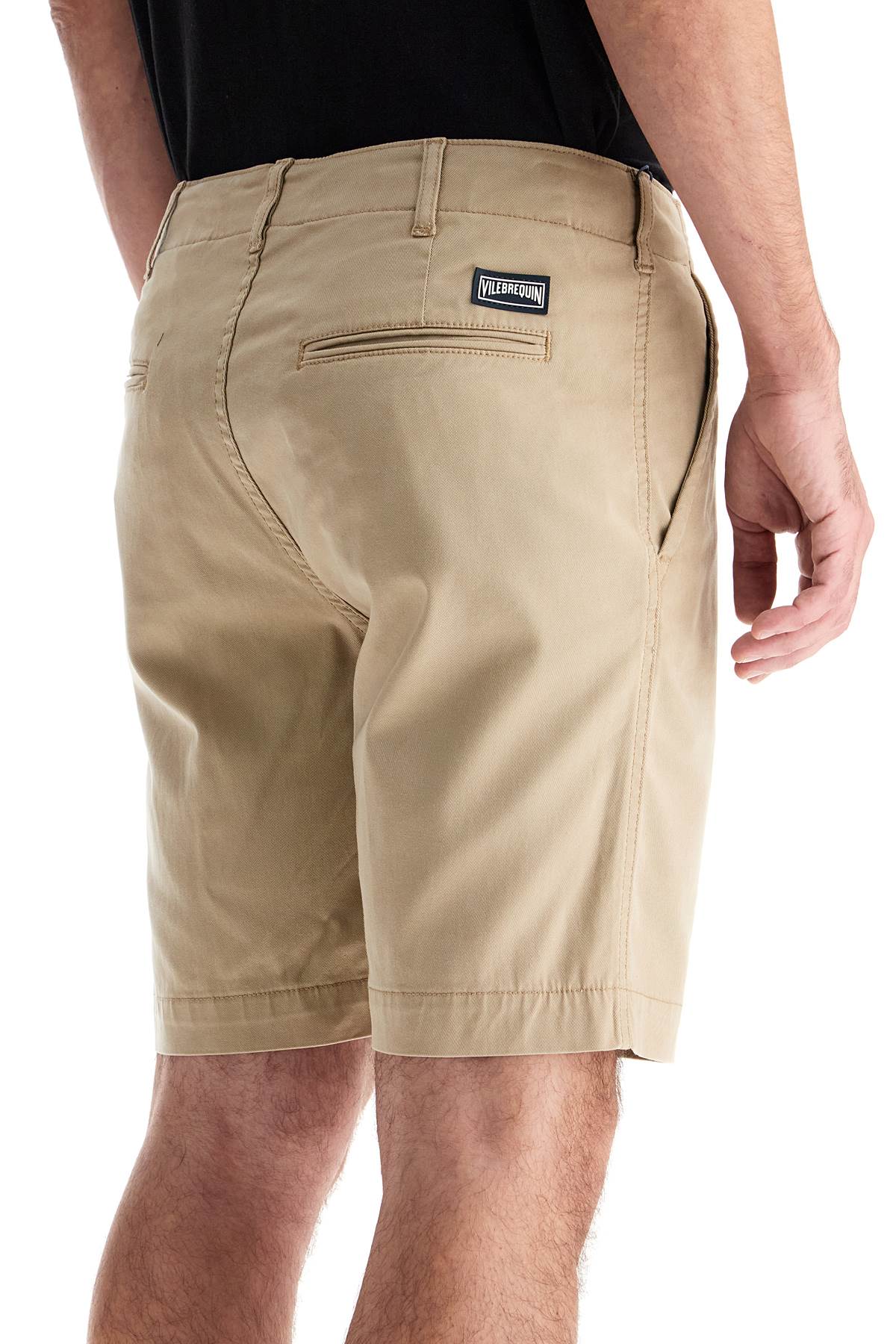 Ponche Shorts In Tencel Gabardine  - Beige