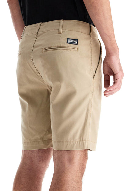 Ponche Shorts In Tencel Gabardine  - Beige