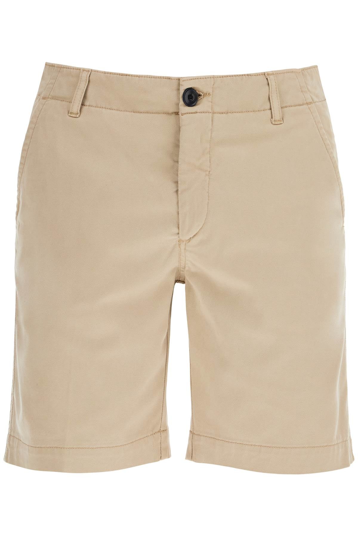 Ponche Shorts In Tencel Gabardine  - Beige