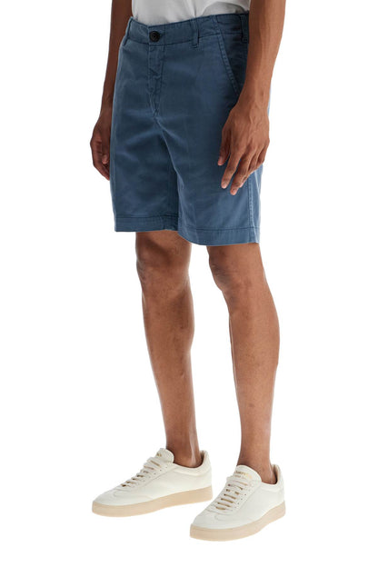 Ponche Shorts In Tencel Gabardine  - Blue