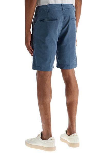 Ponche Shorts In Tencel Gabardine  - Blue