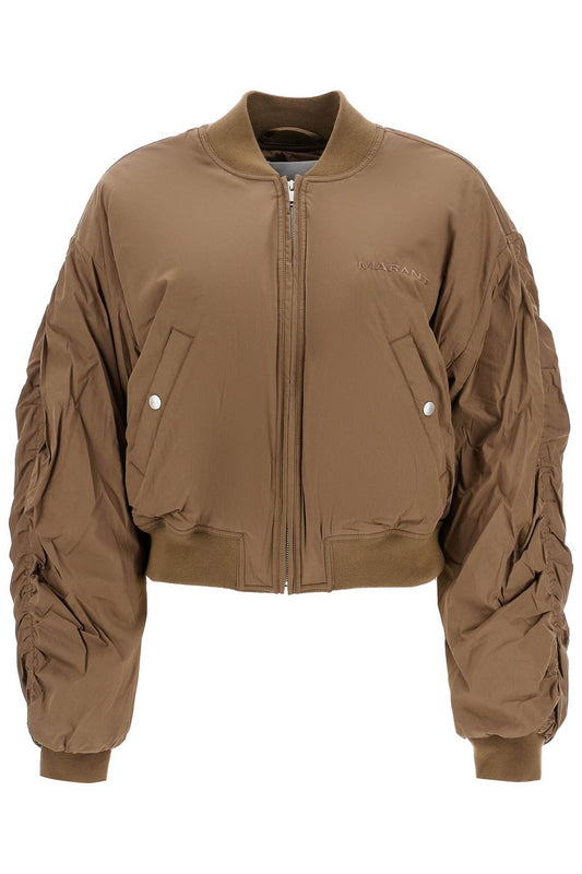 Bessime Oversized Bomber Jacket  - Khaki