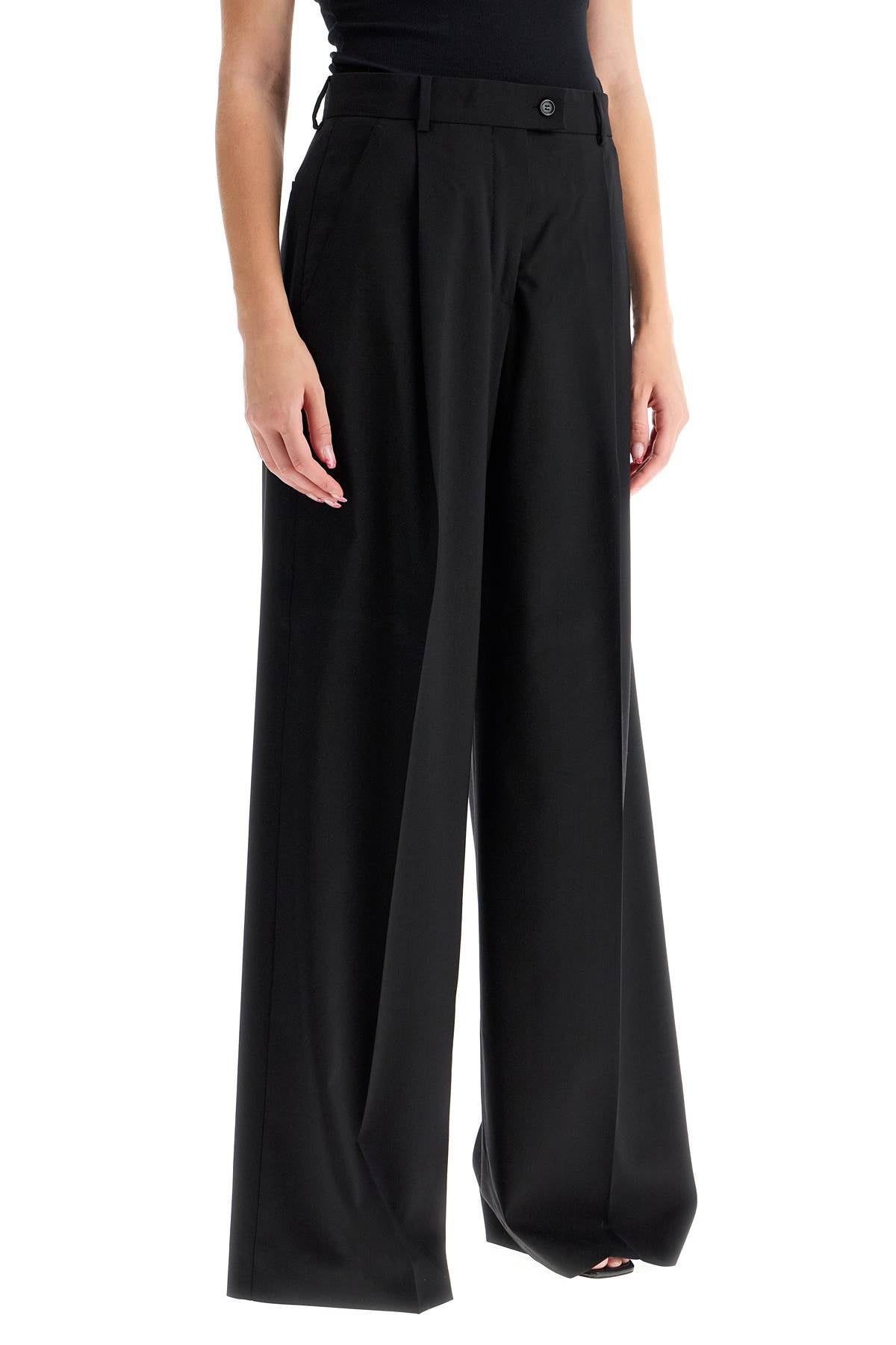 Stretch Wool Sailing Pants  - Black