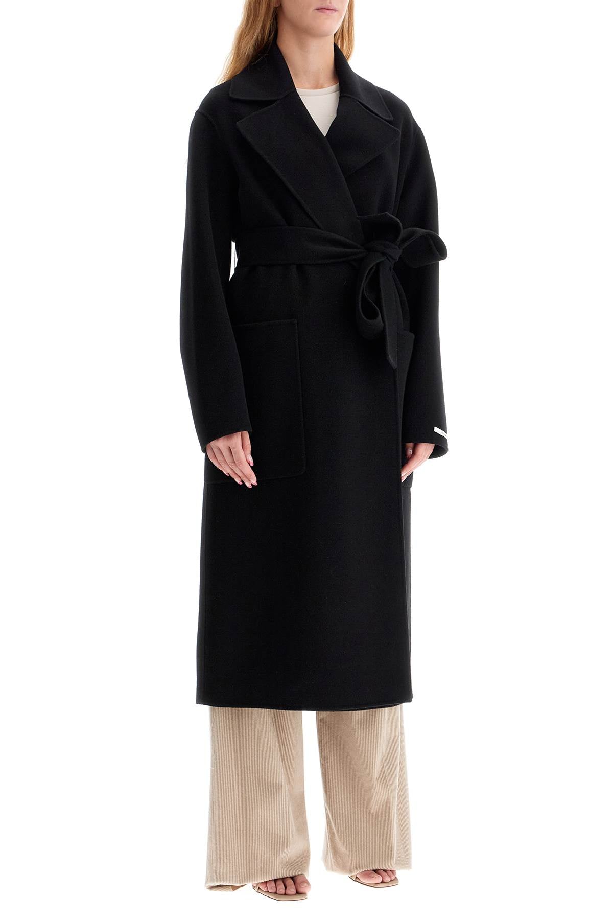 Coat With Belt  - Black