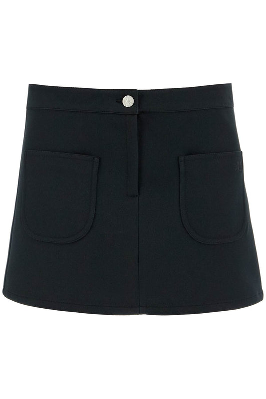 2-pocket Twill Mini Skirt  - Black