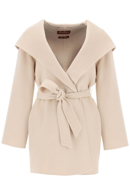 Vidim Cashmere And Wool Coat With Built-in Hood  - Beige