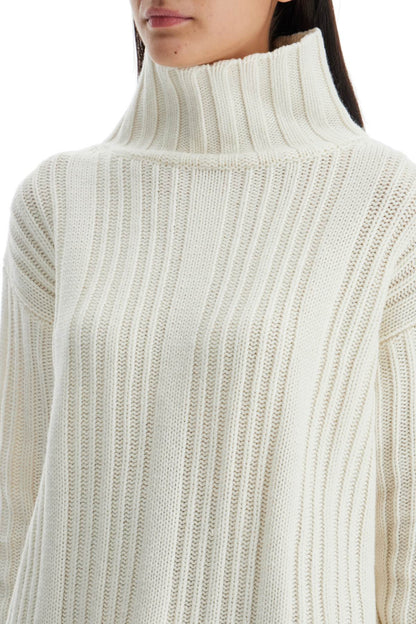 In Wool And Cashmere Sweater  - White