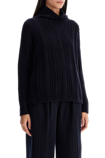 In Wool And Cashmere Sweater  - Blue