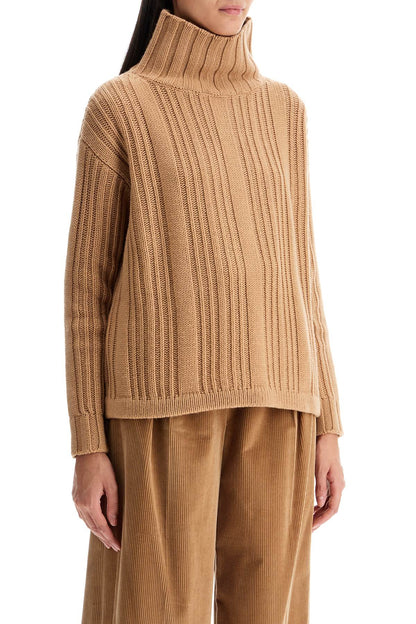 In Wool And Cashmere Sweater  - Beige