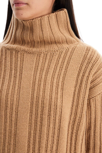 In Wool And Cashmere Sweater  - Beige